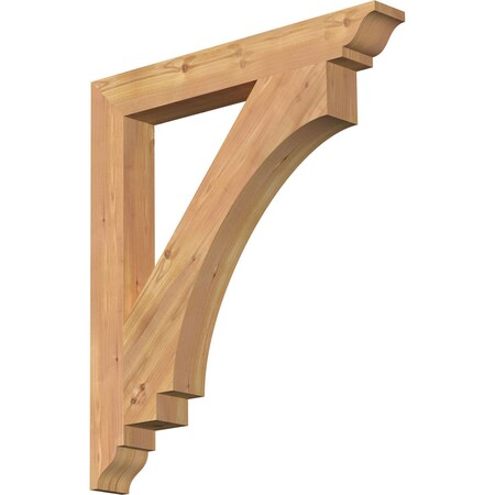 Ekena Millwork Imperial Traditional Smooth Bracket, Western Red Cedar, 3 1/2"W x 28"D x 32"H BKT04X28X32IMP01SWR